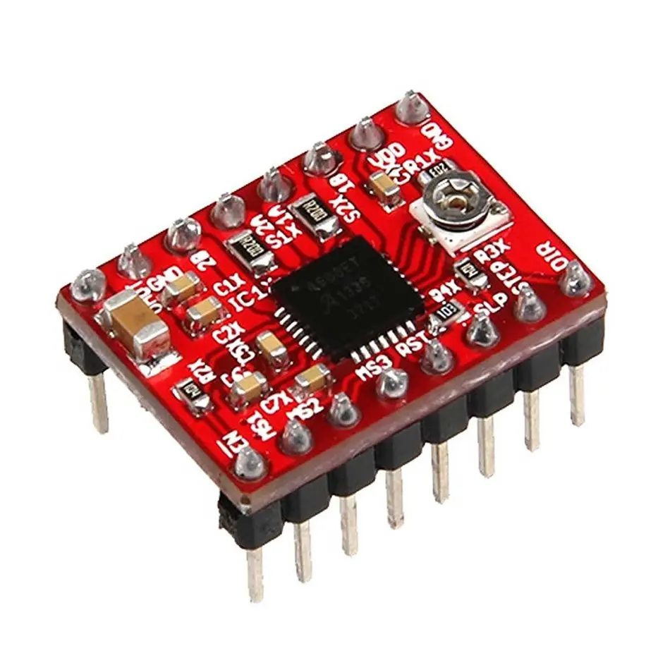 1 шт. Reprap Шагового Водителя A4988 Драйвер Двигателя Модуль Драйвера + Теплоотвод для
