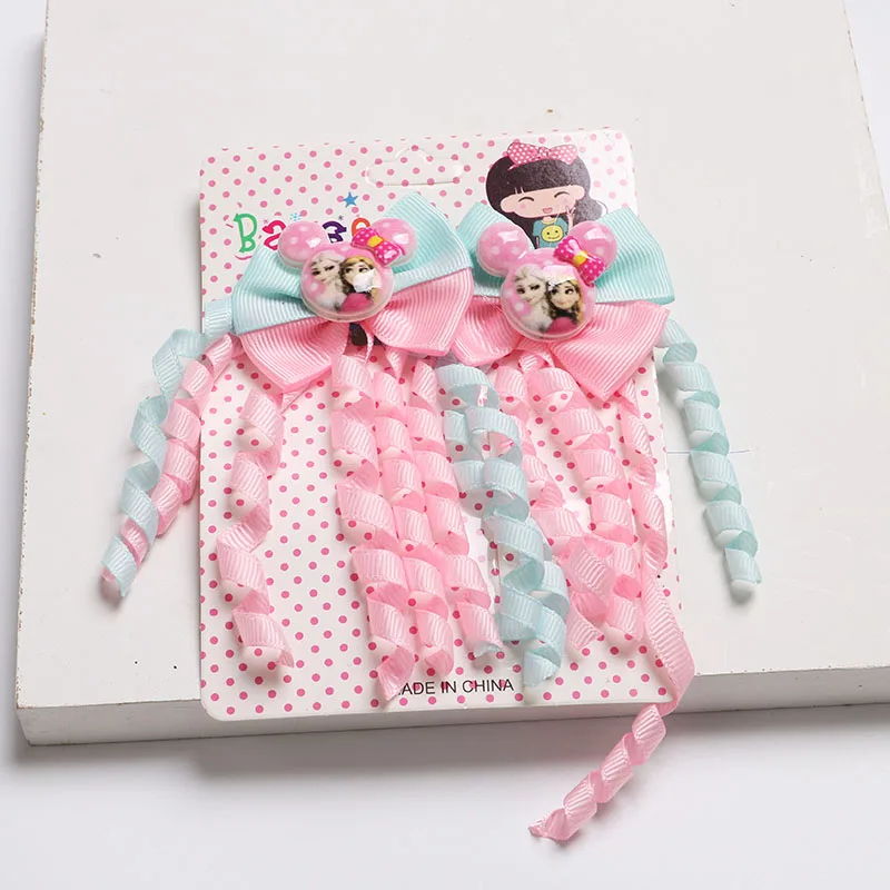 Princess Butterfly rubber bands Elsa Threaded Ribbon 2pcs/lot Large headband Hair Accessories | Детская одежда и обувь