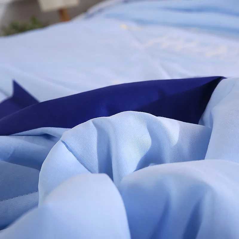 Blue Boat Cartoon Pattern Blanket Comforter Bed Cover Quilting Summer Quilt Home Textiles Suitable For Children Kids Men Adult | Дом и сад
