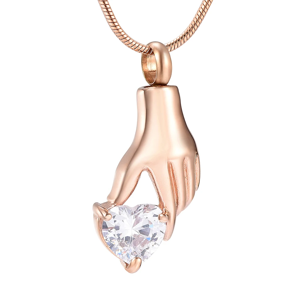 IJD9231 Золотой/розовое золото/черный ручной Кристалл Сердце Keepsake Мемориальный