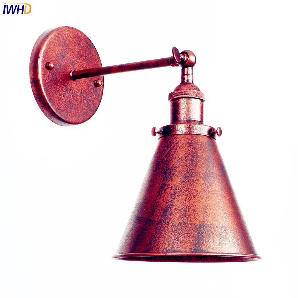 

Настенный светильник IWHD в античном ретро-стиле Эдисона светодиодный освещение для спальни, лестницы, ванной комнаты, с регулируемым рычаго...