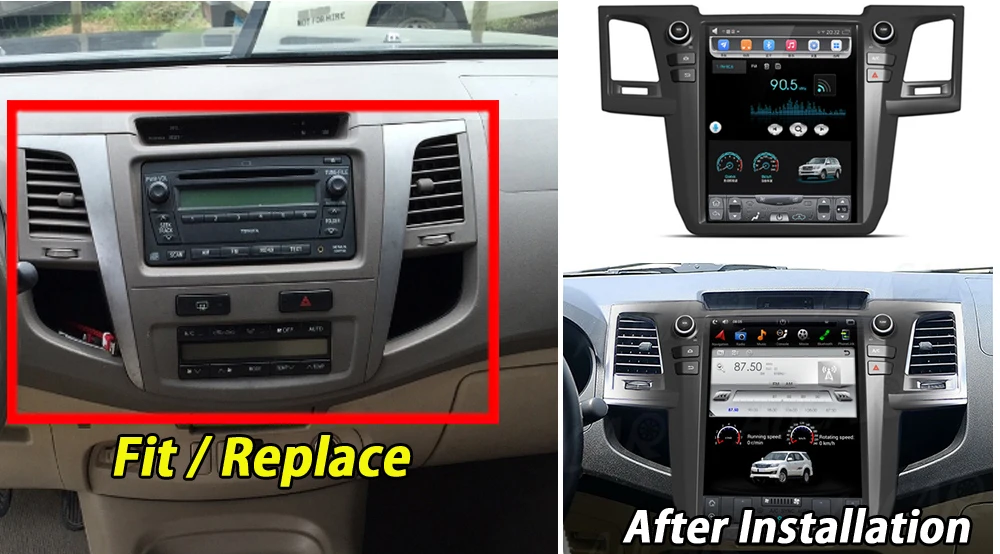 Liislee Android Tesla вертикальный для Toyota Fortuner/Hilux SW4 стерео автомобильный BT Carplay gps Navi карта навигационная система Мультимедиа
