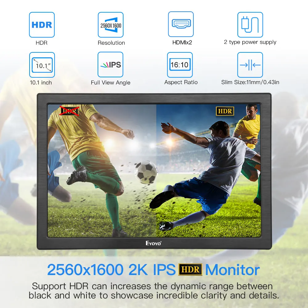 Raspberry Monitor 10 &quot2 K портативный мини-монитор для ноутбука PC HDMI pantalla PS4 Xbox360