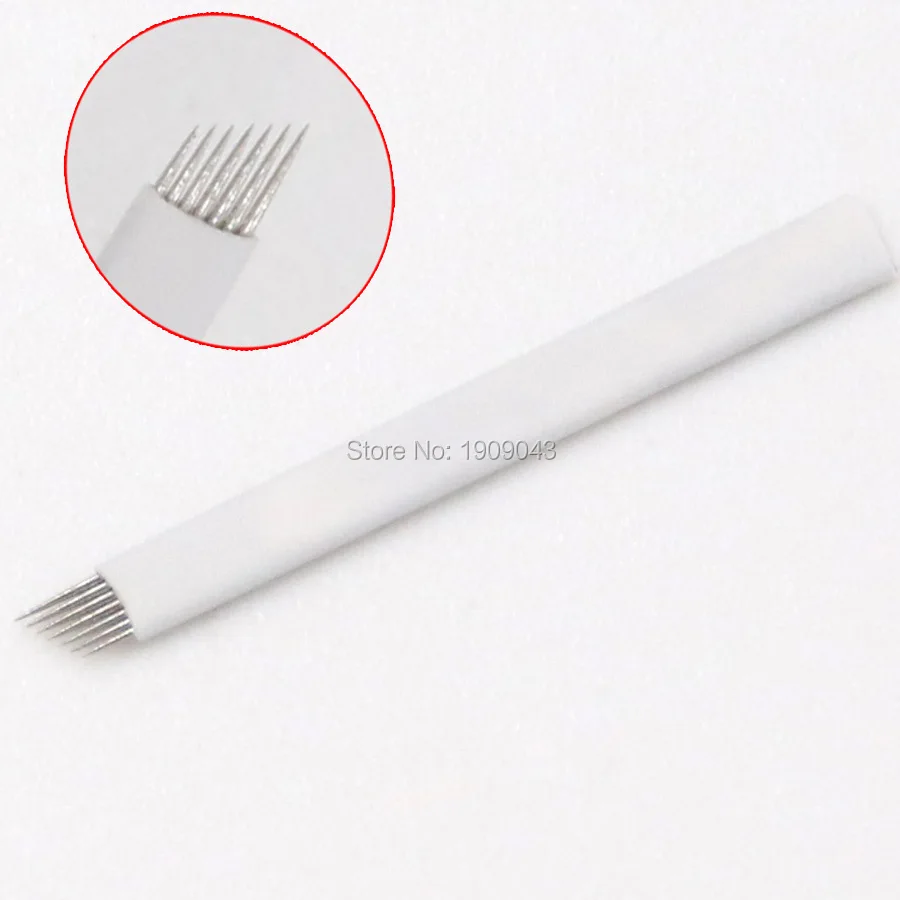 Бесплатная доставка 200 шт./лот гибкие 7 игл лезвия для татуажа бровей 3D вышивки