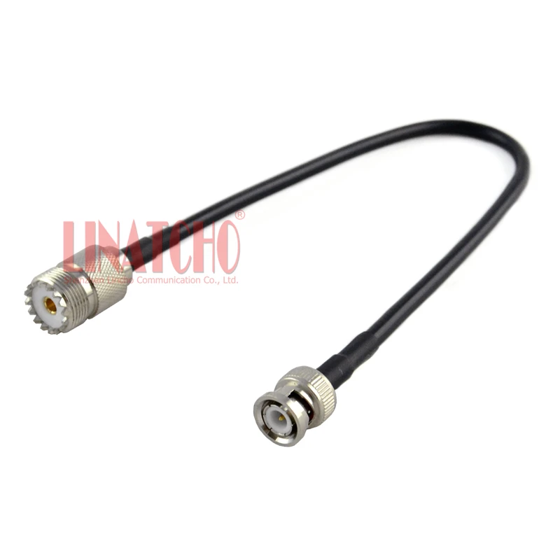 

30cm rg58 coaxial bnc male to SO239 UHF female connector duplexer jumper cable