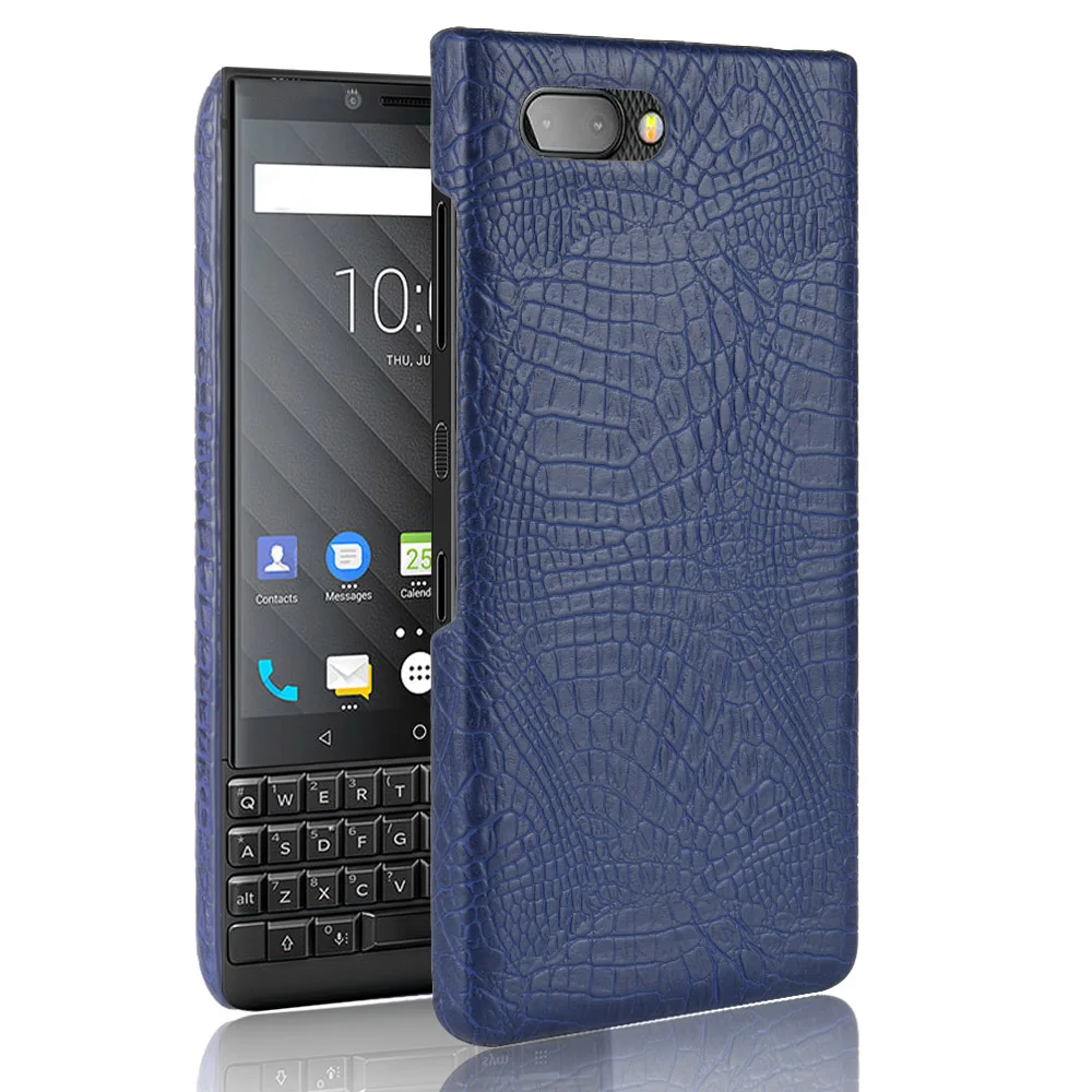 Роскошный кожаный чехол с текстурой крокодиловой змеи для BlackBerry KeyTwo Key 2 жесткие