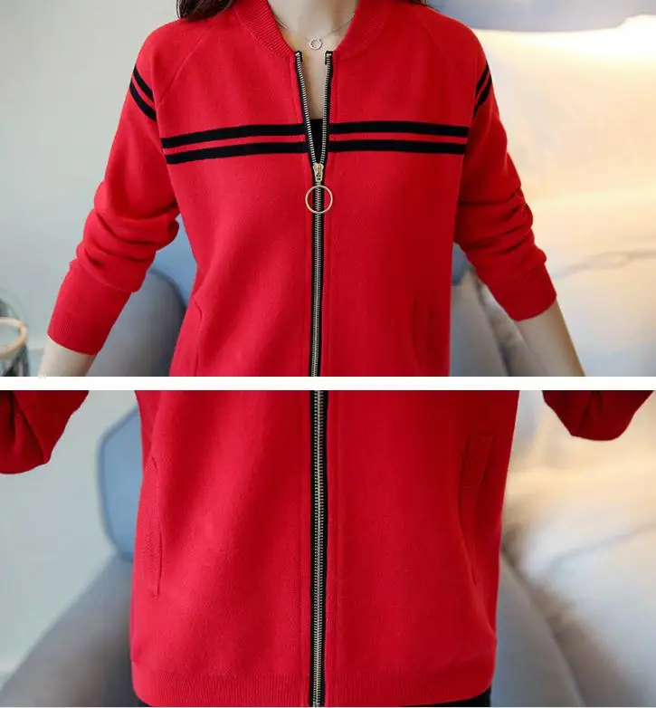 

2021 spring and autumn winter with New style fashion Long sleeve Women's Sweater coat