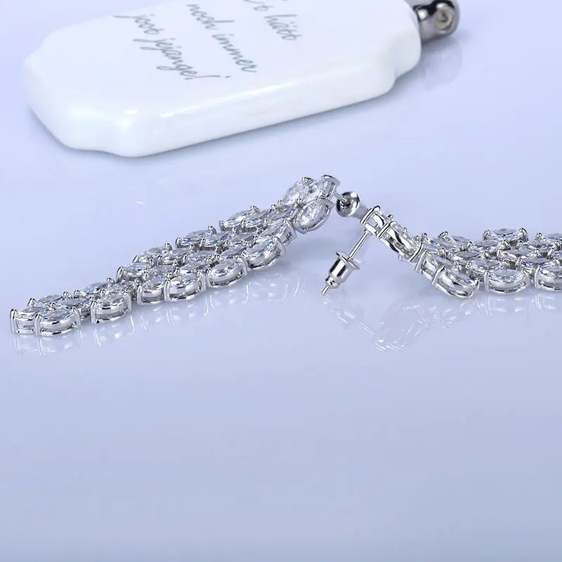 Роскошные висячие серьги GAOLA с кристаллами и фианитом AAA свадебные длинные для