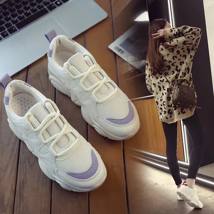 Women Sneakers 2018 New Couple Shoes Breathable Lightweight Female White Casual Tenis Feminino E457 | Обувь
