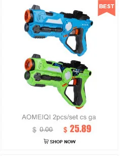 Aomeiqi 2 шт./компл. игра cs игрушечное оружие зеленый и синий Электрический битва игрушечный пистолет инфракрасный сенсор пластик лазерный пистолет для бирок