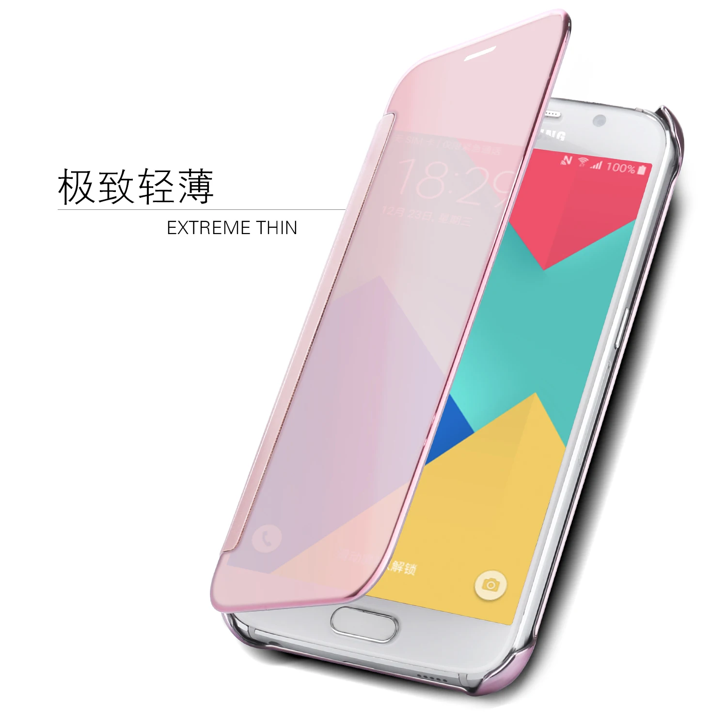 Модный чехол для макияжа с зеркальным покрытием Samsung Galaxy A3 2017 a320/A5 A520/A7 A720