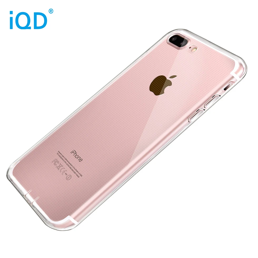 IQD Чехлы для iPhone X 8 7 Plus тонкий прозрачный мягкий гибкий гелевый ТПУ устойчивый к