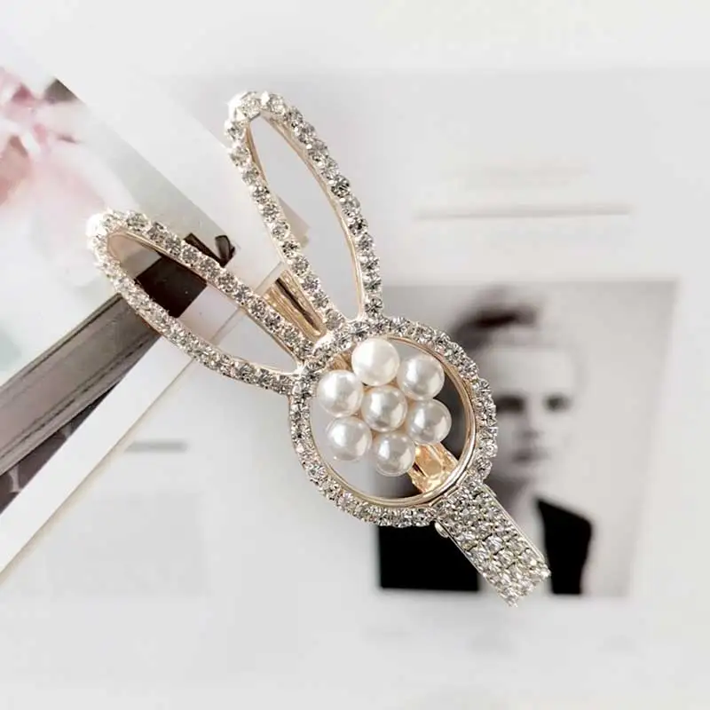 1 BlingBling Стразы бант заколки для волос аксессуары для волос для женщин геометрические заколки для волос для девушки заколка для волос жемчужные Заколки Для Волос - Цвет: 1