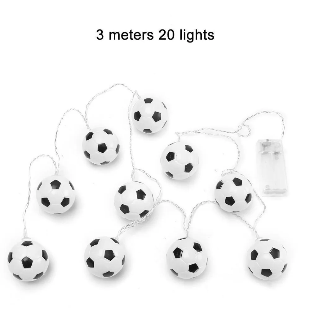 10/20LED световая гирлянда Творческий лампочка футбольный мяч питание от