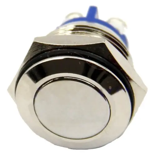 

10Pcs 16mm Start Horn Button Momentary Stainless Steel Metal Push Button Switch