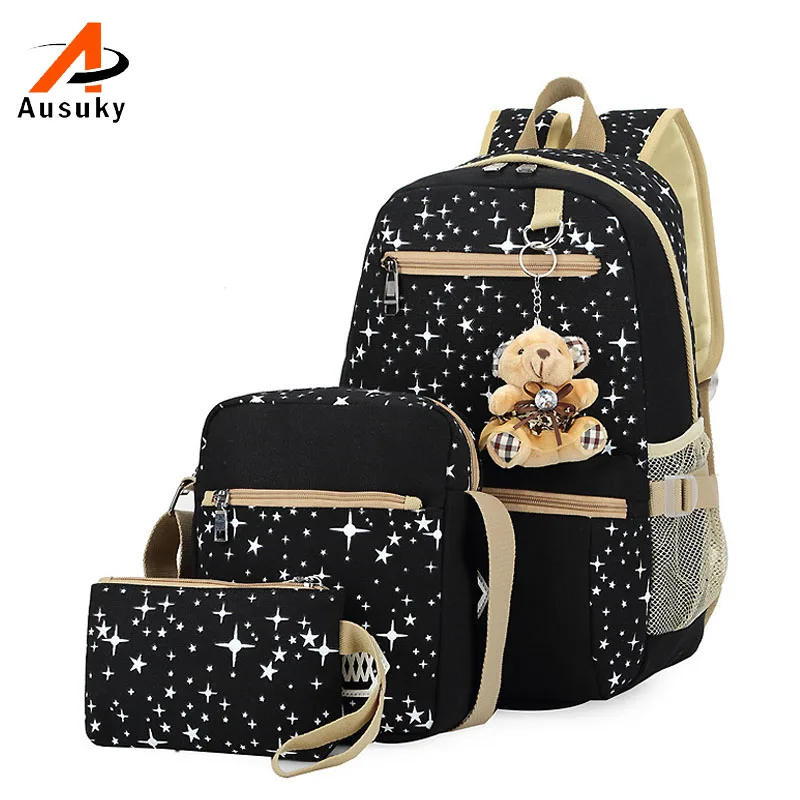 Новый женский рюкзак школьные сумки для девочек-подростков набор рюкзаков милый