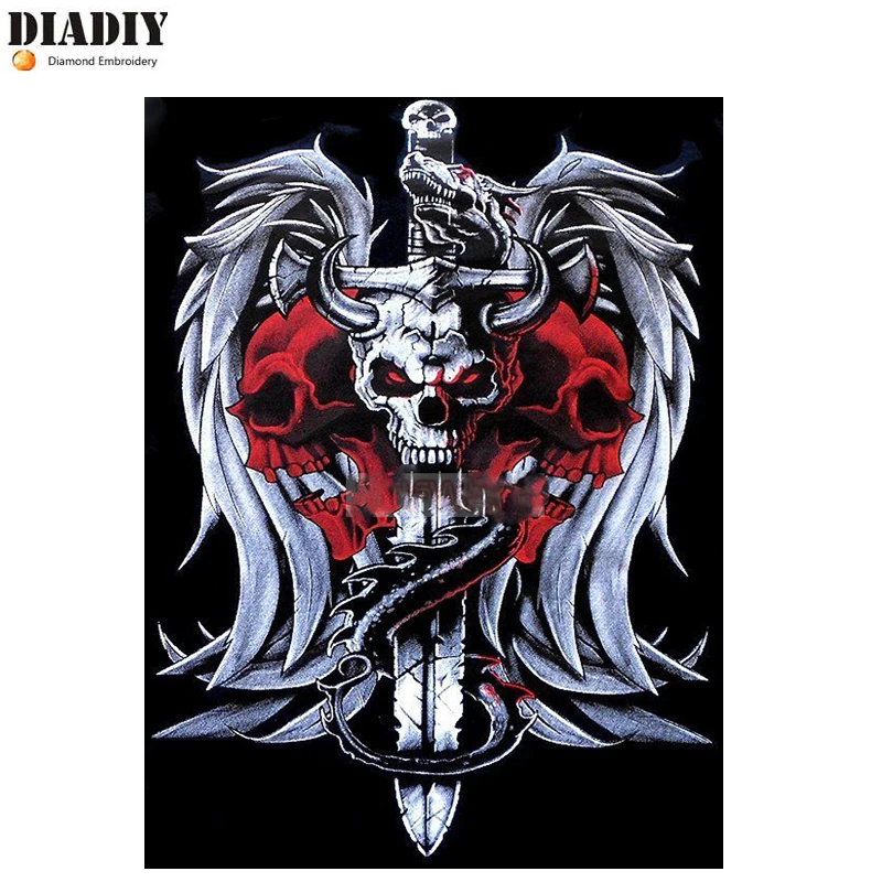 DIADIY diamond embroidery red dragon painting full square round mosaic rhinestone fantasy animal home wall decor | Дом и сад