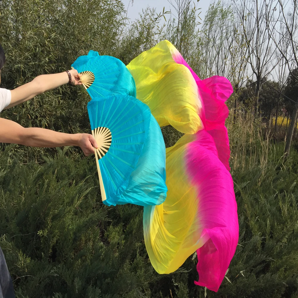 Веерная вуаль из 100% натурального шелка 1 пара (L + R) полностью ручная работа