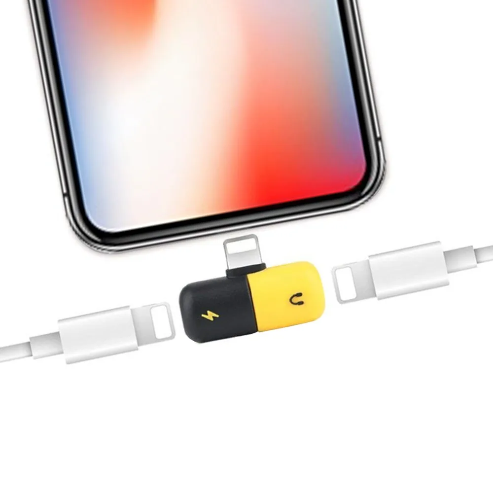 Адаптер HAWEEL для iPhone X в форме капсулы мини портативный аудио и зарядный адаптер