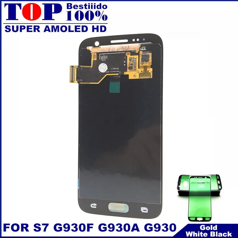 Супер AMOLED lcd s для samsung GALAXY S7 G930 G930F G930A G930V G930P ЖК дисплей сенсорный дигитайзер экран