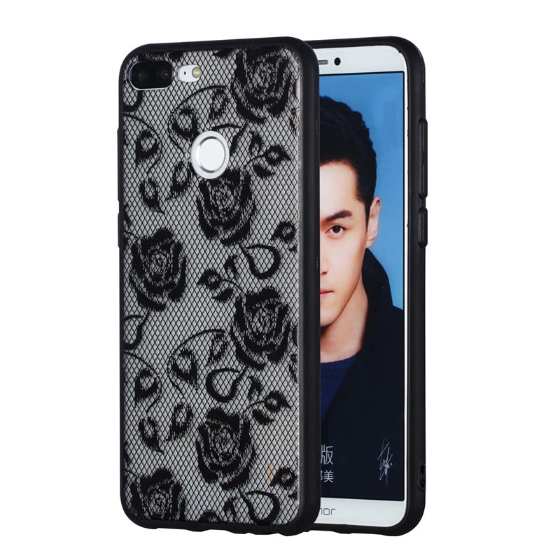 3D кружевной чехол для телефона с цветочным узором huawei honor 9 lite girl tpu силиконовый