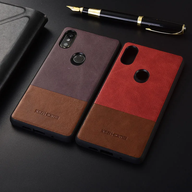 Чехол для Xiaomi Mi Mix 2S KEZiHOME роскошный популярный цвет натуральная кожа силиконовый