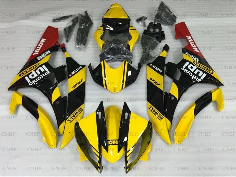 YZF R6 2006 2007 обтекатель YZFR6 07 мотоцикл YZF600 06 Желтый Черный Набор для всего