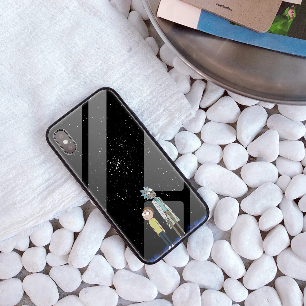 На заказ Чехол из закаленного стекла для телефона для iphone 11 Pro XS MAX XR 5 5S SE чехол Рик и Морти рассол сделай сам для iphone 8X10 7 Plus 6s - Цвет: 20421