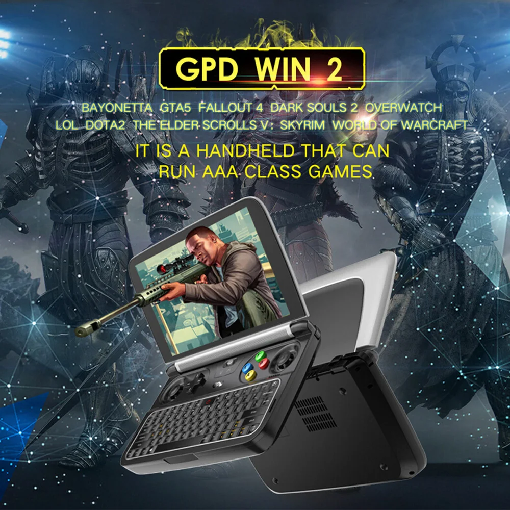 Игровая GPD Win2 6 дюймов мини портативная игровая консоль для Windows 10 ноутбук 8 ГБ/256 ГБ 2,4 г/5 г двухдиапазонный сенсорный экран# Xj30