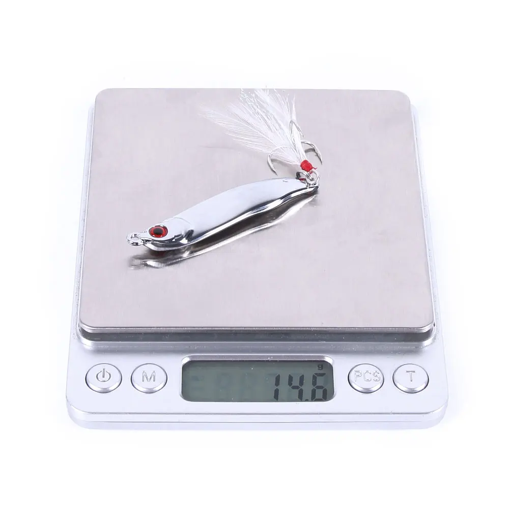 HENGJIA 1px Рыбалка biats металлическая блесна, приманка, приманка 10/15/20g металлической приманки серебро/золото ложки рыболовные приманки 8#/6# крюк металлической рыболовной снасти
