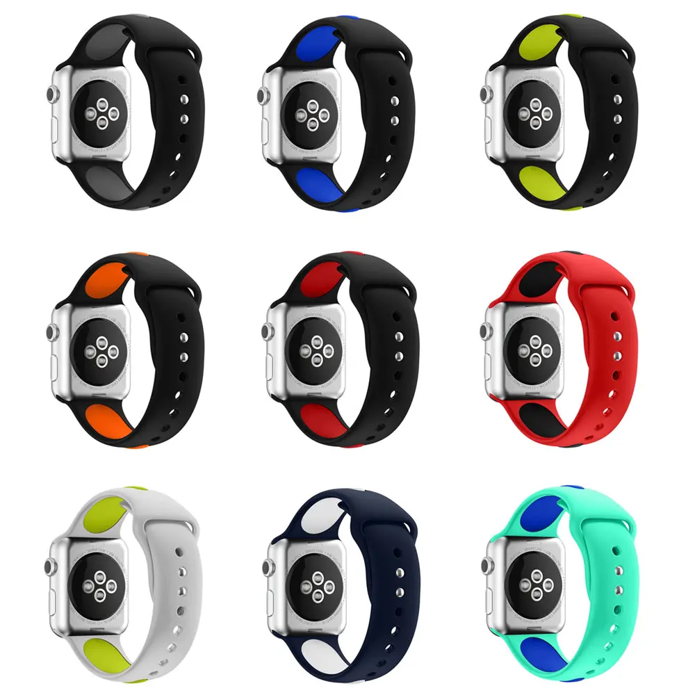 Силиконовый спортивный ремешок с адаптером для Apple Watch 44 мм 40 iWatch 4/2/1 браслет 10