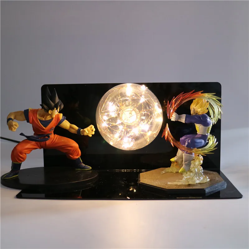 Dragon Ball Saiyan Goku фигурка для детей DIY аниме модель светодиодный ночник фигурки
