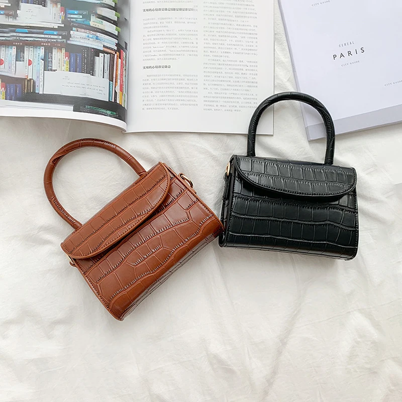 Мини-сумка с крокодиловым узором для женщин новинка 2019 летняя мода милая