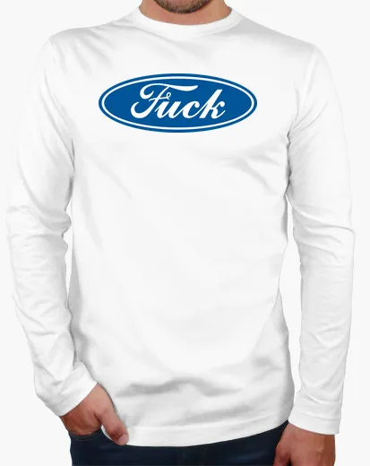 2017 на осень-зиму распродажа хлопковая Футболка Homme 3D Full Fuck (Логотип Ford) Мужские