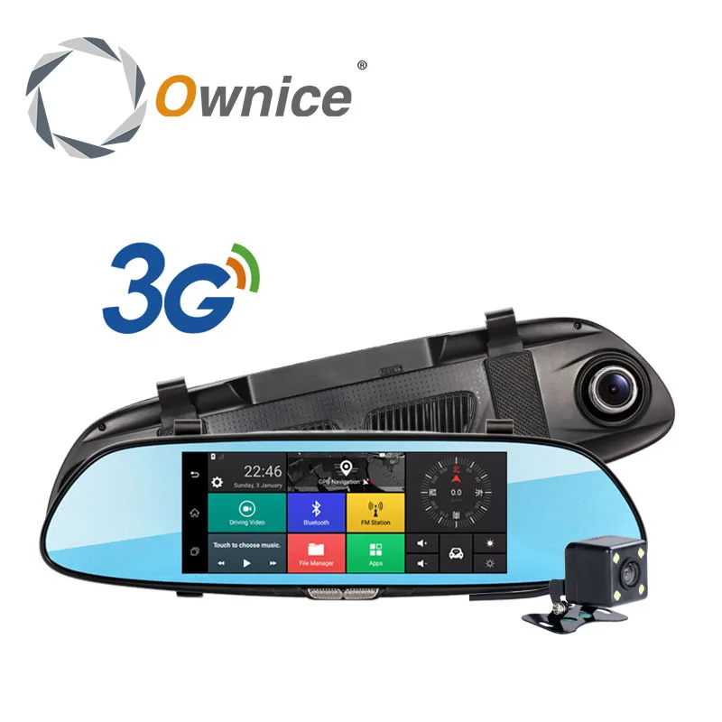 Ownice 7 &quotAndroid 5.0 Автомобильный видеорегистратор зеркало Quad core gps navi BT запись