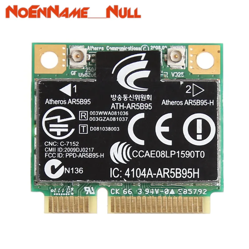 Сетевая карта wifi адаптер беспроводной 150 м 802.11b/G/N Половина мини PCI E для HP Atheros AR5B95