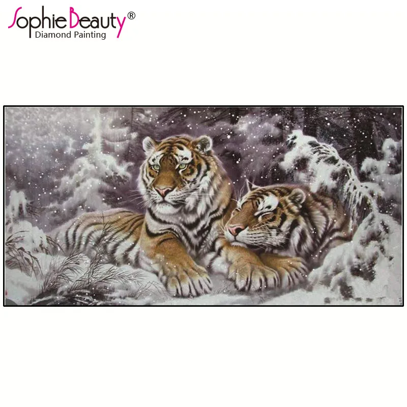 

Sophie Beauty Diy Алмазная картина, вышивка крестиком, кристалл, полный квадратный рисунок, снежинка, тигр, пара, вышивка, мозаика, ручная работа