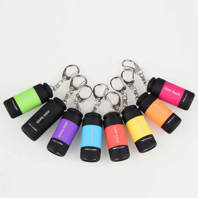 

Wasafire Super Mini Keychain Flashlights USB Rechargeable Pocket Torch Light Waterproof Multicolor Led Small Lanterna