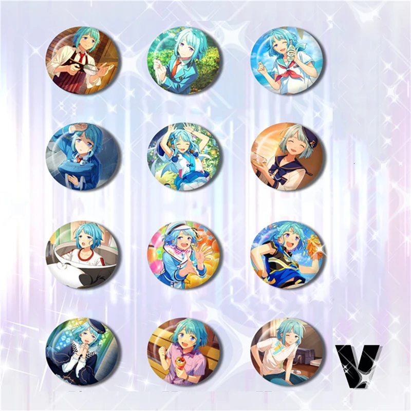ZXFJXR 58 мм Ensemble Stars Shoufuku Ogres Tsukinaga Leo значок брошь на рюкзак Brosche Broche рюкзак|badge brooch|broches