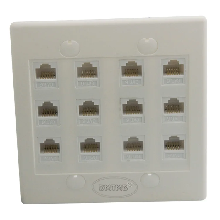 Настенная пластина CAT6 rj45 2 шт. с 12 портами|network wall plate|face platewall plate |