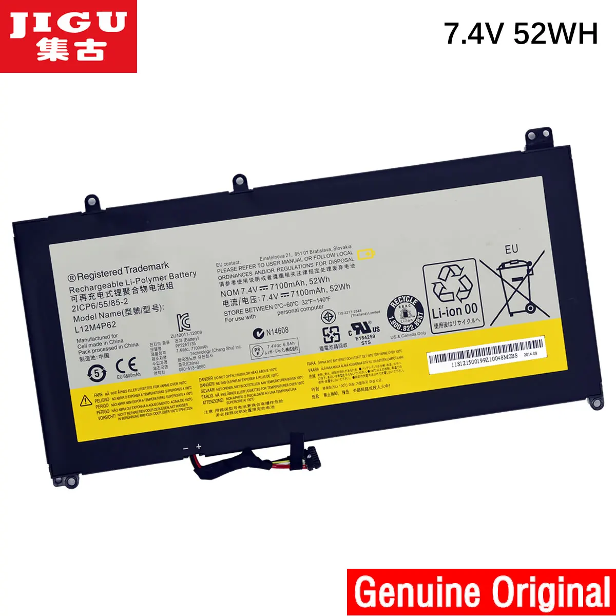 JIGU L12L4P62 L12M4P62 Оригинальный аккумулятор для ноутбука lenovo ideapad U530 U430 Touch U330p|laptop battery