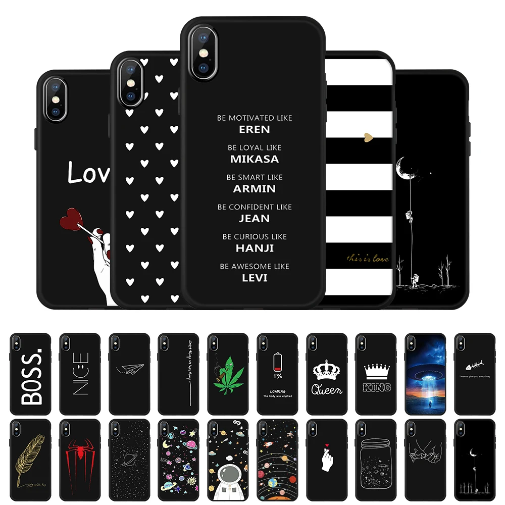 Модный силиконовый чехол с рисунком для iPhone 7 6 6S 8 Plus X 5 S 5S SE XS Max XR Матовые чехлы