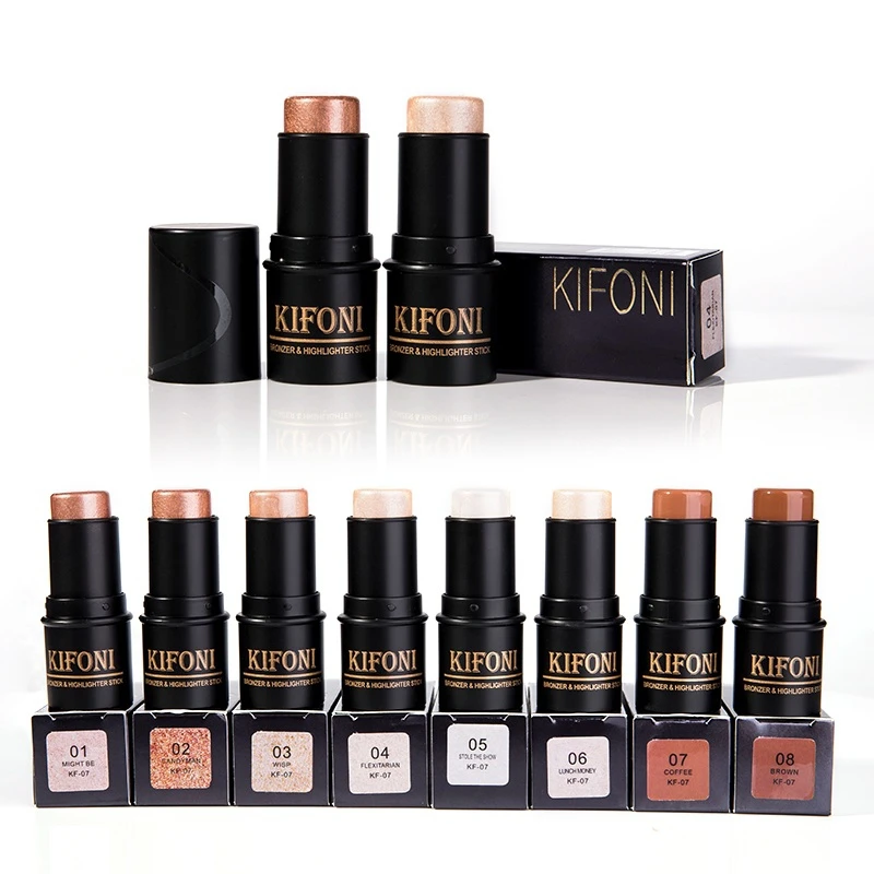 1 шт. хайлайтер ручка для теней Макияж Лицо 3D контур бронзер палка мерцающий