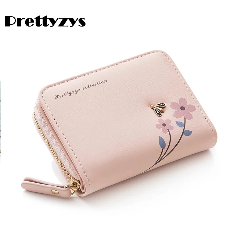 Prettyzys модный кошелек женский маленький на молнии короткий для мелочи из