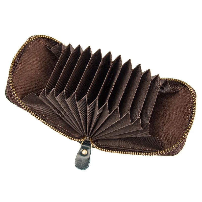 С защитой от RFID для карт бумажник Мода кредитной карты держатель из натуральной