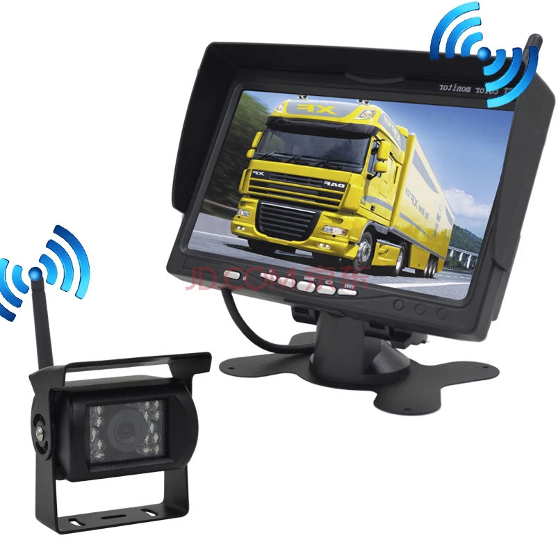 Car Parking 2.4G wireless rear view camera 120 degree backup camera+ 7 Inch 800*480 TFT LCD Mini Rearview Monitor | Автомобили и