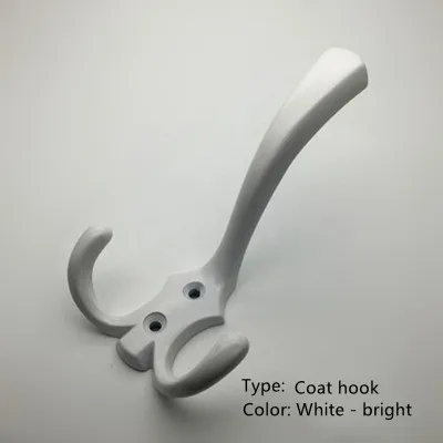 Черный Green bronze black and white blue gold silver modern American wardrobe door hanging hook coat hat wall hook - Цвет: Черный