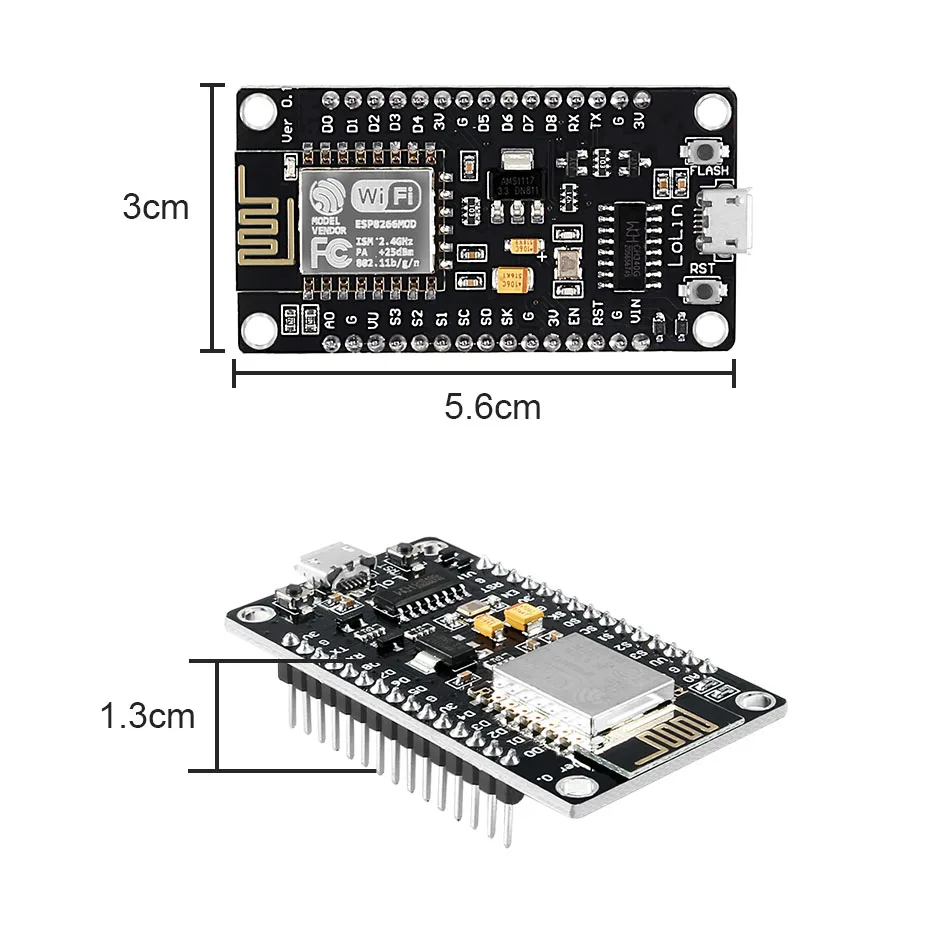 Беспроводной модуль NodeMcu v3 Lua WIFI Интернет вещей макетная плата ESP12E с антенной pcb usb