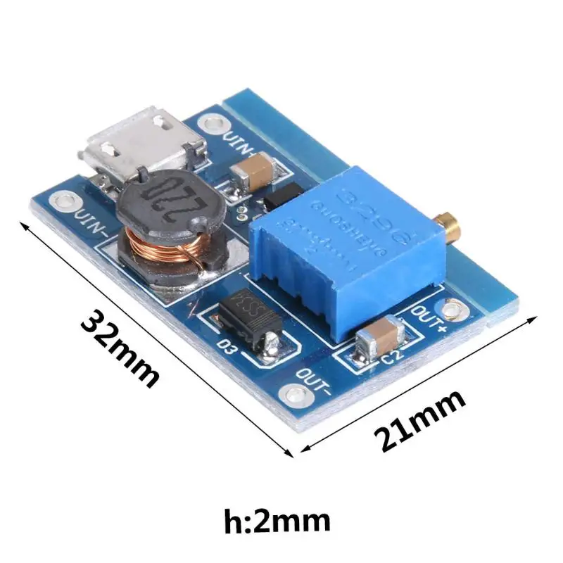 DC-DC 2 V-24 V Напряжение до 5-26V 2A Max Step Up Модуль усилитель мощности конвертер Питание модуль с индикатор работы