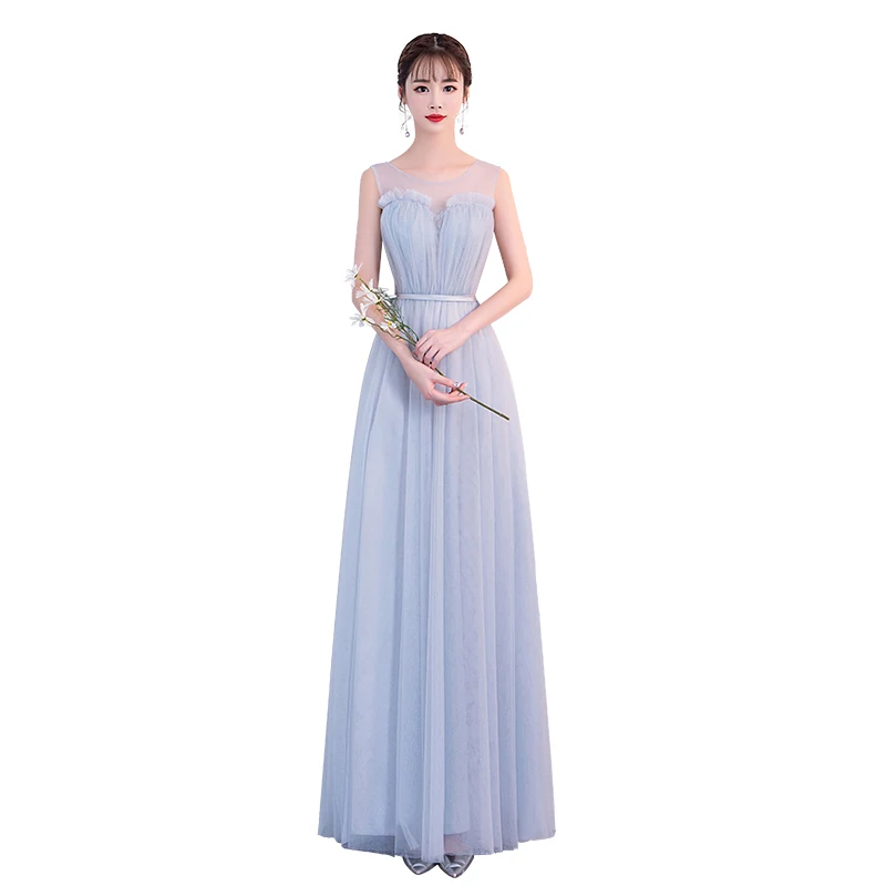 Модное Длинное платье серого цвета для женщин летняя одежда элегантные Клубные